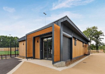 New outdoor sporting facility for Burgess Hill features state of the art changing facilities by TG Escapes.